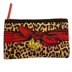 Brighton Leopard Print Clutch with Red Accents